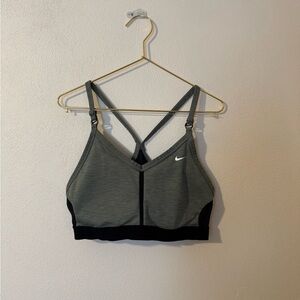 Nike Women's Charcoal and Black Sports Bra